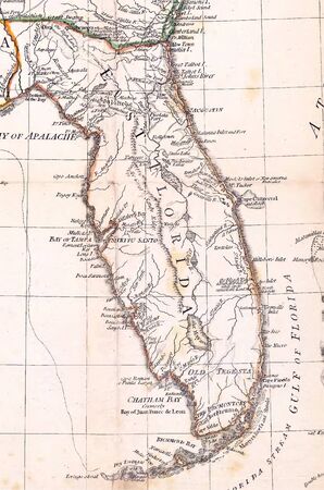 Florida old mapのeditorial素材