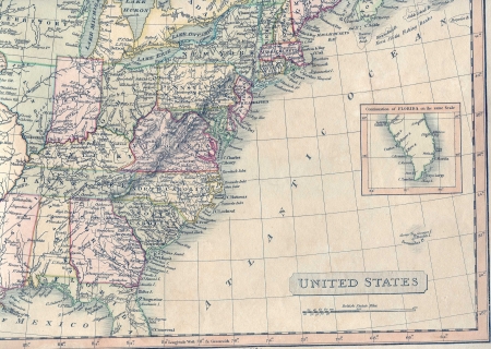 USA old mapのeditorial素材