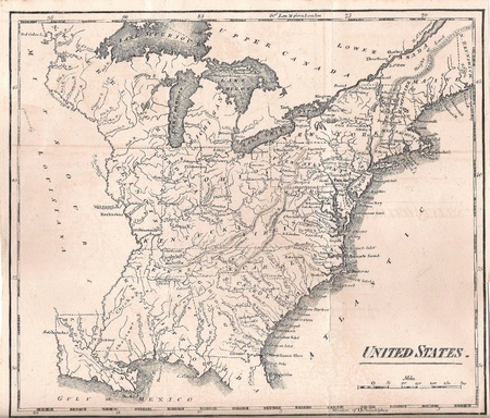 USA old mapのeditorial素材