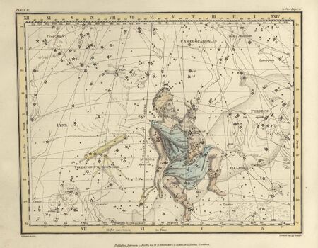 Astronomical chart, Vintageのeditorial素材