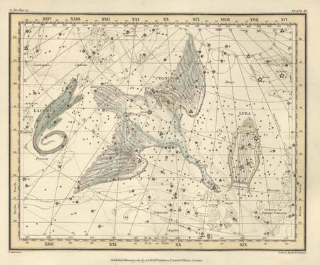 Astronomical chart, Vintageのeditorial素材