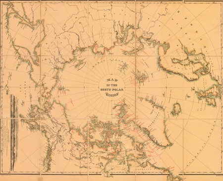 Arctic old map 1879のeditorial素材