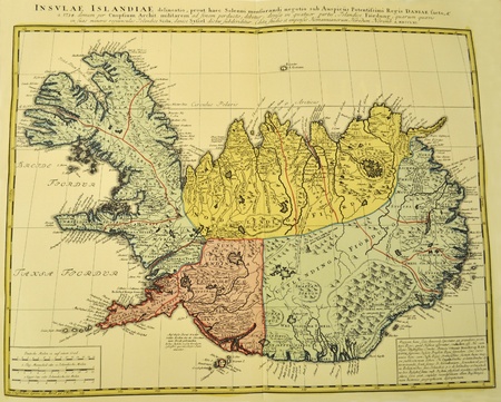 Iceland old mapのeditorial素材