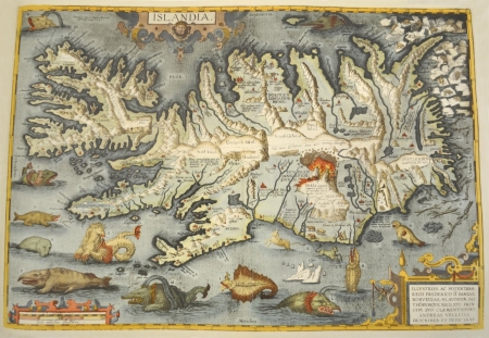 Iceland old mapのeditorial素材
