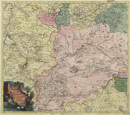 Russia old mapのeditorial素材