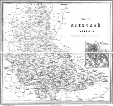Russia old mapのeditorial素材