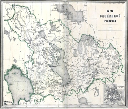 Russia old mapのeditorial素材