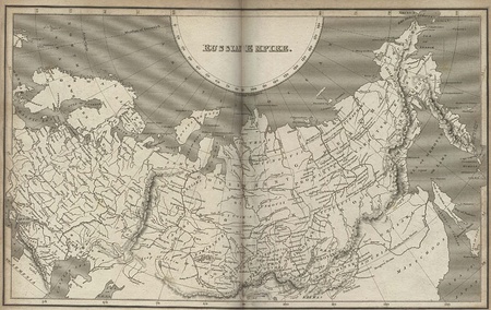 Russia old map 1820のeditorial素材