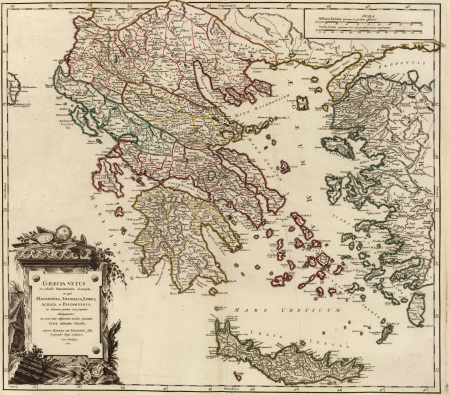 Balkans old mapのeditorial素材