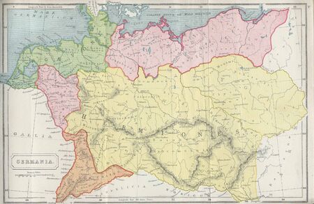 Germany old mapのeditorial素材