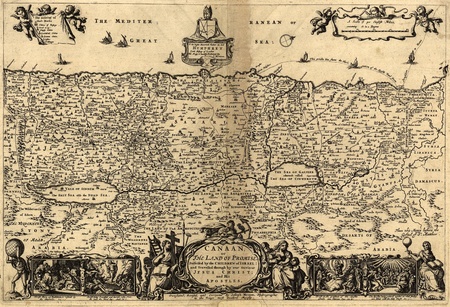 Holy Land old mapのeditorial素材