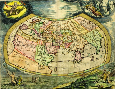 Vintage World mapのeditorial素材