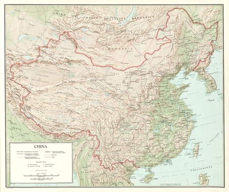 China old mapのeditorial素材