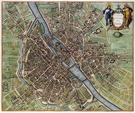 Paris vintage mapのeditorial素材