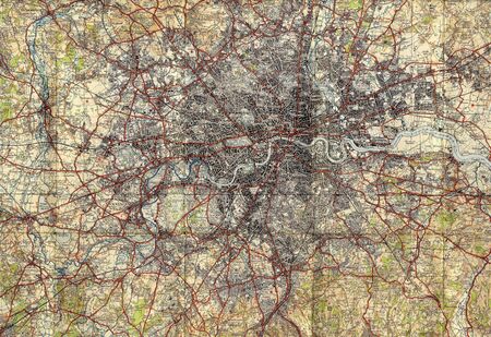 London vintage mapのeditorial素材