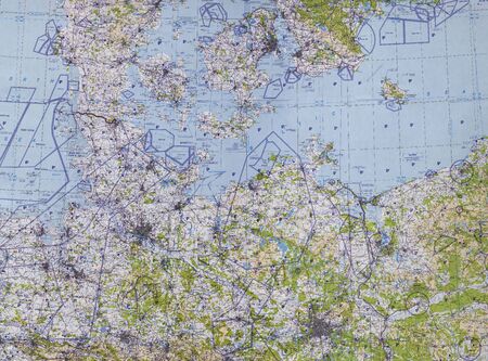 Western Europe tactical pilotage chart . Fragmentのeditorial素材