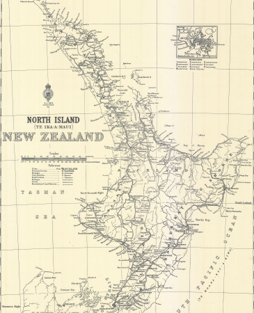 New Zealand 1948 map のeditorial素材
