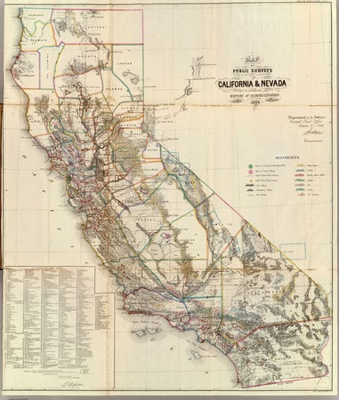 California vintage mapのeditorial素材