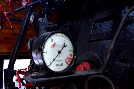 KIEV, UKRAINE - SEP 9 - The Museum of Railway exhibit at the Kiev railway terminal is shown on September 9, 2013 in Kiev,Ukraine のeditorial素材