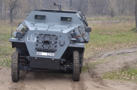 Kiev, Ukraine - November 3  German truck is displayed on the Field of Battle military history festival on November 3 , 2013 in Kiev, Ukraineのeditorial素材