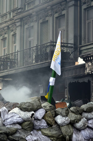 KIEV, UKRAINE - FEB 10, 2014  Downtown of Kiev  Riot in Kiev and Western  Ukraine February 10, 2014 Kiev, Ukraine のeditorial素材