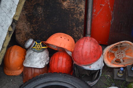 KIEV, UKRAINE - APR 19, 2014  Downtown of Kiev Camp decoration with military items Rioters camp...