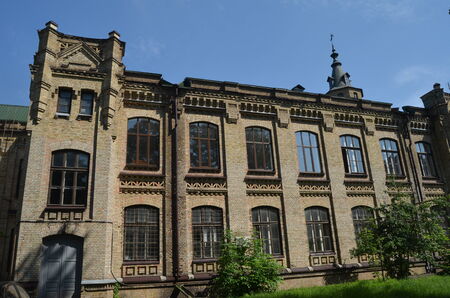 KIEV, UKRAINE - 26 MAY 2014 Historica area of the campus of Polytechnic University  May 26 , 2014 in Kiev, Ukraineのeditorial素材