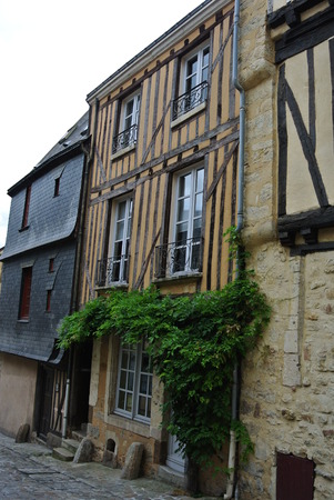 LE MANS,FRANCE,JULY 8  Historical area  Sarthe, Pays de la Loire, France  - Buildings in the ancient city on July 8,2014 in Le Mans,Franceのeditorial素材