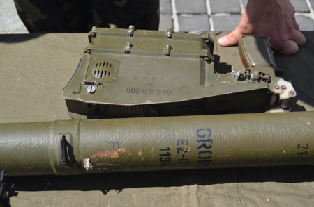 Military Exhibition weapon and equipment,  captured from Eastern regions during Civil War  Polish...