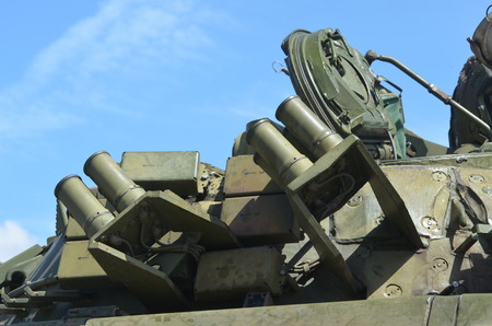 KIEV, UKRAINE - JULY 13, 2014 Military Exhibition old Soviet weapon and equipment, as a captured...
