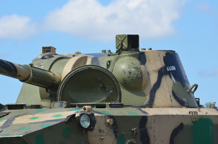 KIEV, UKRAINE - JULY 13, 2014 Military Exhibition old Soviet weapon and equipment, as a captured from Army of Novorossia during Civil War  July 13, 2014 Kiev, Ukraineのeditorial素材