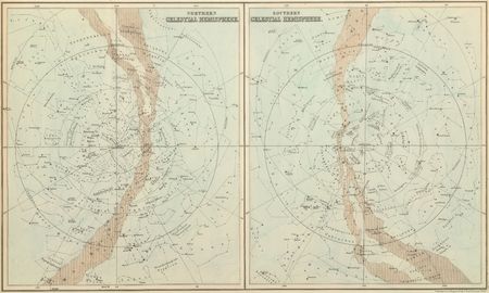 Vintage astronomical chartのeditorial素材