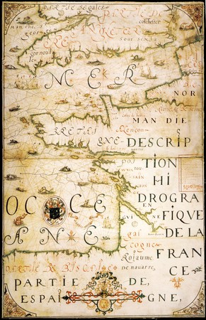 Old naval mapのeditorial素材