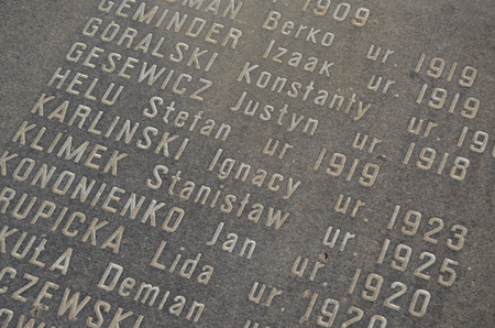 APRIL 16,2015 in KIEV, UKRAINE .Darnitsa Cemetery.Graves of Polish  soldiers died during  Buttle for Kiev at 1943. WWII. At April 16,2015 in Kiev, Ukraineのeditorial素材