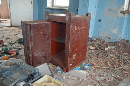 KIEV UKRAINE  MAY 2 2015: Abandoned industrial complex..May 2 2015 Kiev Ukraineのeditorial素材