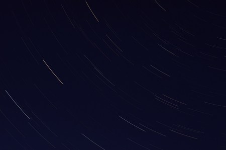 Star trails at night, Near Kiev, Ukrane