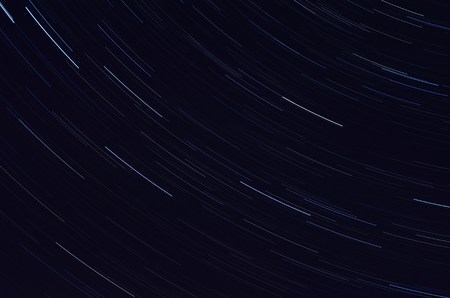 Star trails at night, Near Kiev, Ukraneの写真素材