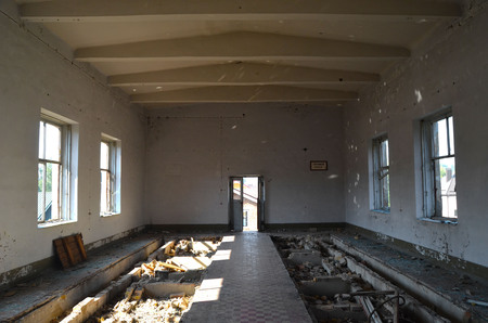 KIEV, UKRAINE - OCT 4, 2015: Abandoned radio communication centre on October 4, 2015, Kiev, Ukraineのeditorial素材