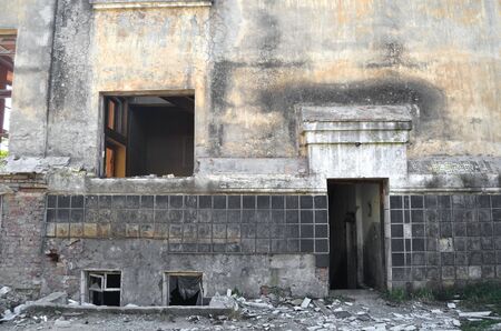 KIEV, UKRAINE - OCT 4, 2015: Abandoned radio communication centre on October 4, 2015, Kiev, Ukraineのeditorial素材