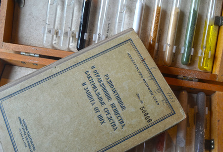 Vintage Soviet military educational set - Warfare agents of NATOのeditorial素材