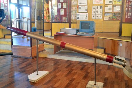 Museum of the former Soviet anti-ballistic missile testing range Sary Shagan.May 10, 2017.Priozersk.Kazakhstanのeditorial素材