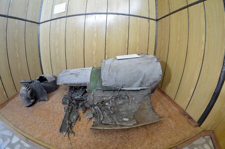 Museum of the former Soviet anti-ballistic missile testing range Sary Shagan.May 10, 2017.Priozersk.Kazakhstanのeditorial素材