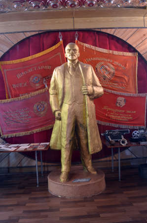 Museum of the former Soviet anti-ballistic missile testing range Sary Shagan.May 10, 2017.Priozersk.Kazakhstanのeditorial素材