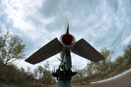 Museum of the former Soviet anti-ballistic missile testing range Sary Shagan.May 7, 2017.Priozersk.Kazakhstanのeditorial素材