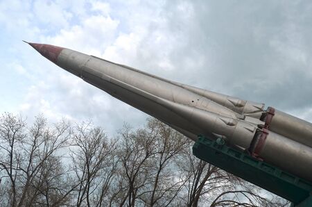 Museum of the former Soviet anti-ballistic missile testing range Sary Shagan.May 7, 2017.Priozersk.Kazakhstanのeditorial素材