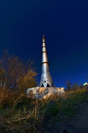 Museum of the former Soviet anti-ballistic missile testing range Sary Shagan.May 7, 2017.Priozersk.Kazakhstanのeditorial素材