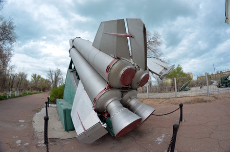 Museum of the former Soviet anti-ballistic missile testing range Sary Shagan.May 7, 2017.Priozersk.Kazakhstanのeditorial素材