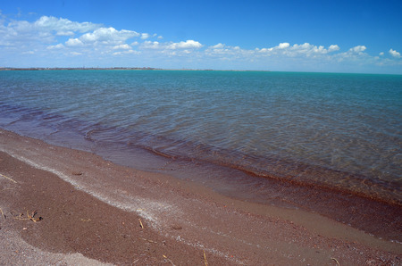 Resort Balkhash, Balkhash lake, central Kazakhstan.Near Priozersk - former Soviet anti-ballistic missile testing range Sary Shagan.May 11, 2017.Priozersk.Kazakhstanのeditorial素材