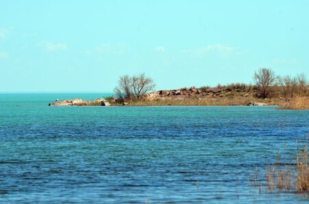 Resort Balkhash, Balkhash lake, central Kazakhstan.Near Priozersk - former Soviet anti-ballistic missile testing range Sary Shagan.May 11, 2017.Priozersk.Kazakhstanのeditorial素材