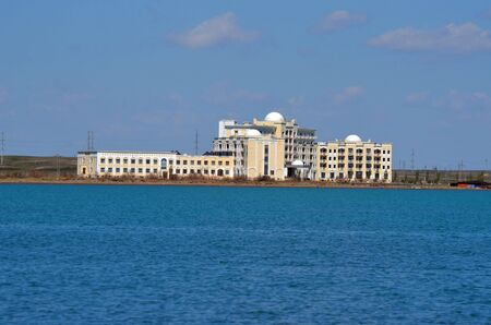 Resort Balkhash, Balkhash lake, central Kazakhstan.Near Priozersk - former Soviet anti-ballistic missile testing range Sary Shagan.May 11, 2017.Priozersk.Kazakhstanのeditorial素材